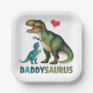 Daddysaurus Paper Plate