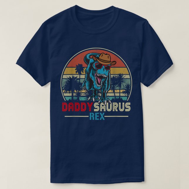 Daddysaurus Rex Best Daddy Family  T-Shirt (Design Front)