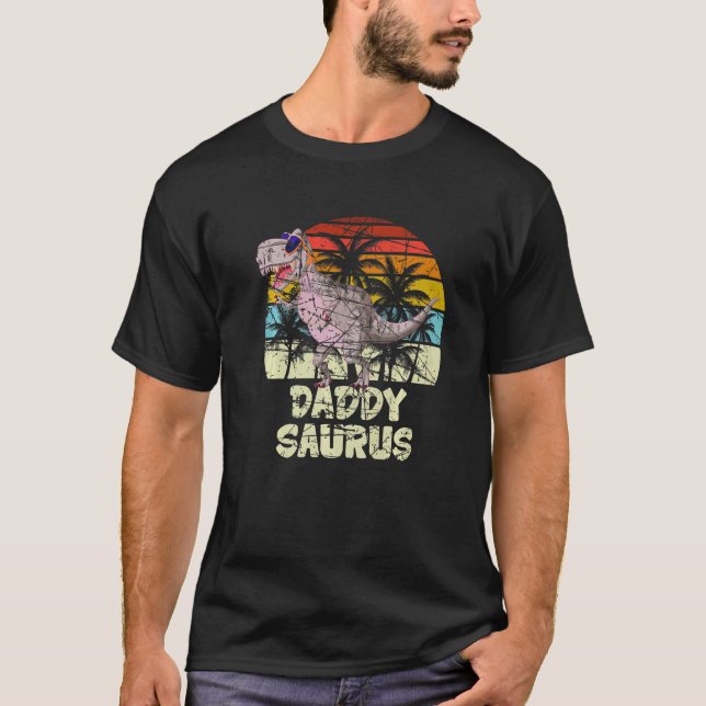 Daddysaurus rex Daddy Saurus Dinosaur T-Shirt (Front)