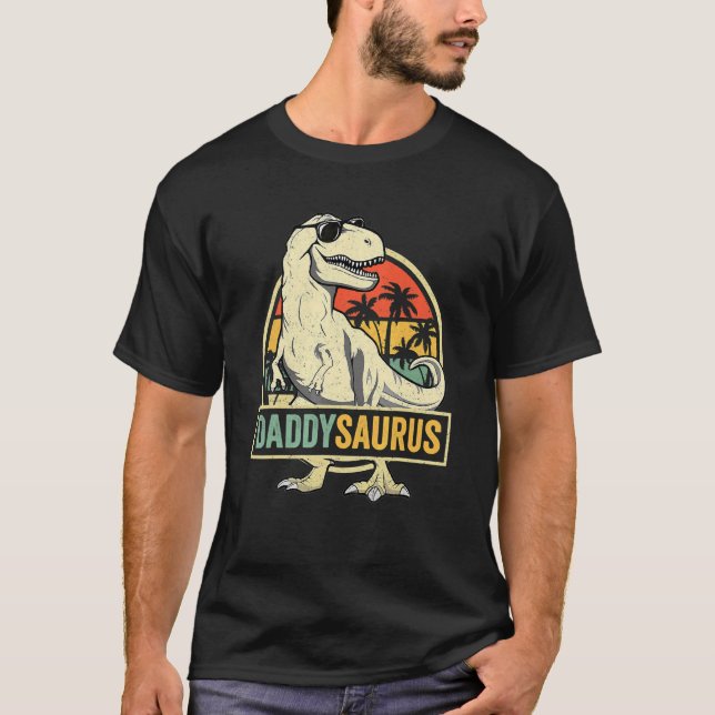Daddysaurus Rex Dinosaur Daddy Saurus Family Match T-Shirt (Front)