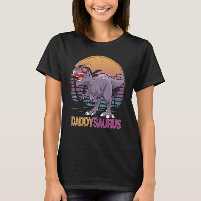 Daddysaurus Rex Dinosaur Daddy Saurus Family Match T-Shirt (Front)