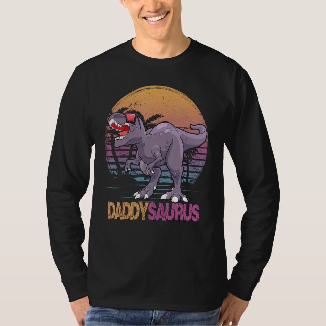 Daddysaurus Rex Dinosaur Daddy Saurus Family Match T-Shirt (Front)