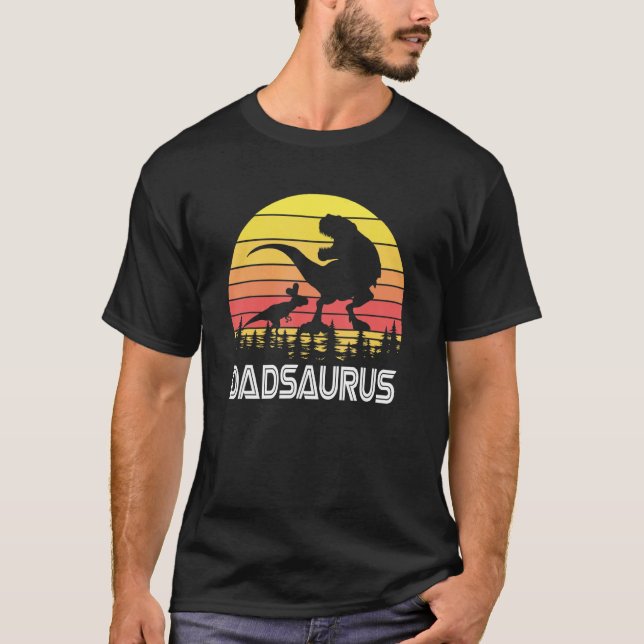 Daddysaurus Rex Dinosaur Daddy Saurus Family Match T-Shirt (Front)