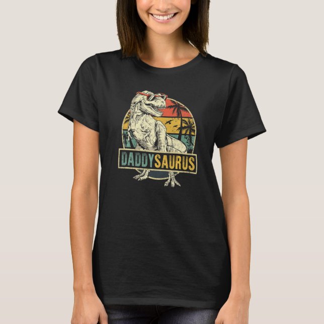 Daddysaurus Rex Dinosaur Daddy Saurus Family Match T-Shirt (Front)