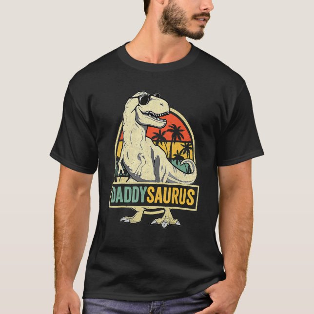 Daddysaurus Rex Dinosaur Daddy Saurus Family Match T-Shirt (Front)