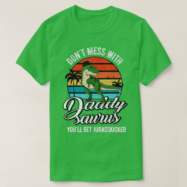 Daddysaurus Rex Dinosaur Daddy T-Rex Father's Day  T-Shirt (Design Front)