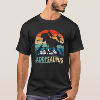Daddysaurus T Rex Daddy Dinosaur 4 Kids Father's D T-Shirt