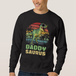 Daddysaurus T Rex Dinosaur Daddy Saurus Family Mat Sweatshirt