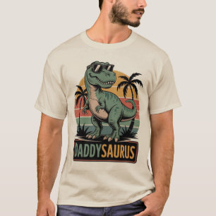 Daddysaurus T-Rex – Funny Retro Dad Dinosaur T-Shirt