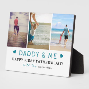 Daddyy & Me' 3-Photo Collage 1st Father's Day Plaque