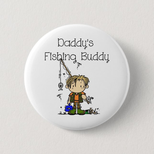 DADFISHINGBUDDY.png 6 Cm Round Badge (Front)