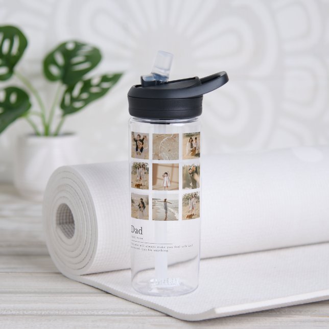 #DadIdealNounWaterBottle Water Bottle (Yoga (Rotated))