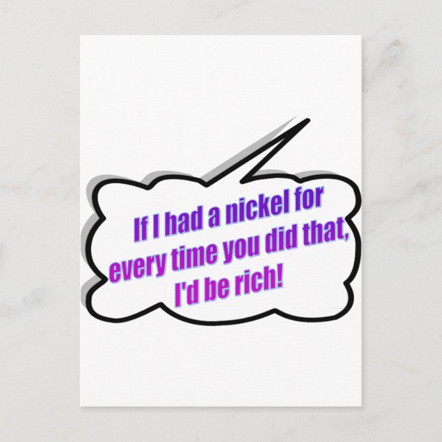 Dadisms, If I had a nickel Postcard (Front)