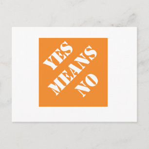 Dadisms Yes Means No Postcard