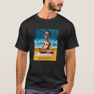 DADnaste Doing Lotus Yoga Pose At Beach Meditating T-Shirt