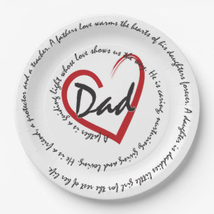 Dads and Fathers Day Paper Plate