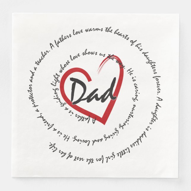 Dads and Fathers Napkin (Front)