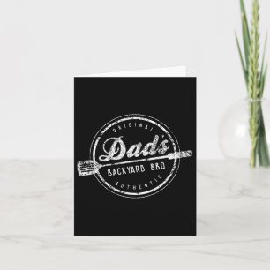 Dads Backyard Bbq Grilling Cute Fathers Day Gift  Card