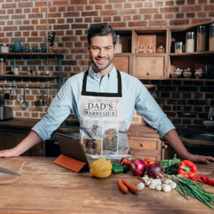 Dad's Barbeque Father's Day BBQ Photo Collage Apron