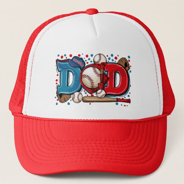 Dads Baseball  Trucker Hat (Front)