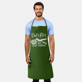 Dad's BBQ Grill Master Green Father's Day Gift Apron