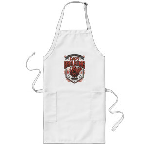 Dads BBQ King Father Day Grill Master Gift Long Apron