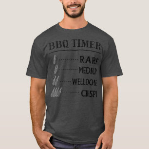 Dads BBQ Timer, Funny Beer Drinking Smoke Meat BBQ T-Shirt
