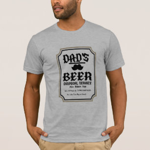 Dad's Beer Disposal, Mens White Funny T-Shirt
