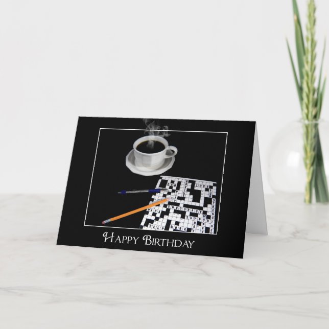 Dad's Birthday Crossword Puzzle Card (Front)