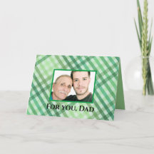 Dad's Birthday, Masculine Plaid, Photo Card