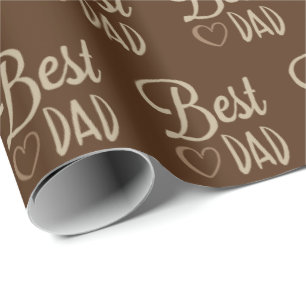 Dad's Birthday on Brown Wrapping Paper