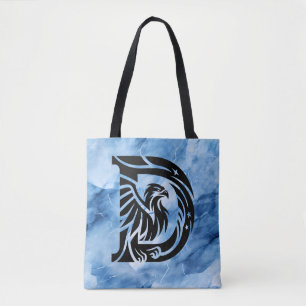 Dads Bold Eagle on Blue Smoke Large Shoulder Tote Bag
