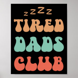 Dads Club Car Race Track On Dad Daddy Fathers Day Poster