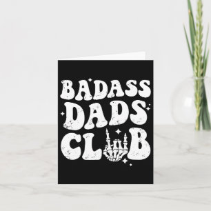 Dads Club Funny Dad Groovy Trendy Fathers Day  Card