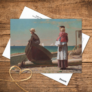 Dad's Coming Winslow Homer Fine Art Postcard