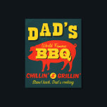 Dad's Cooking Canvas Print<br><div class="desc">Retro Design</div>