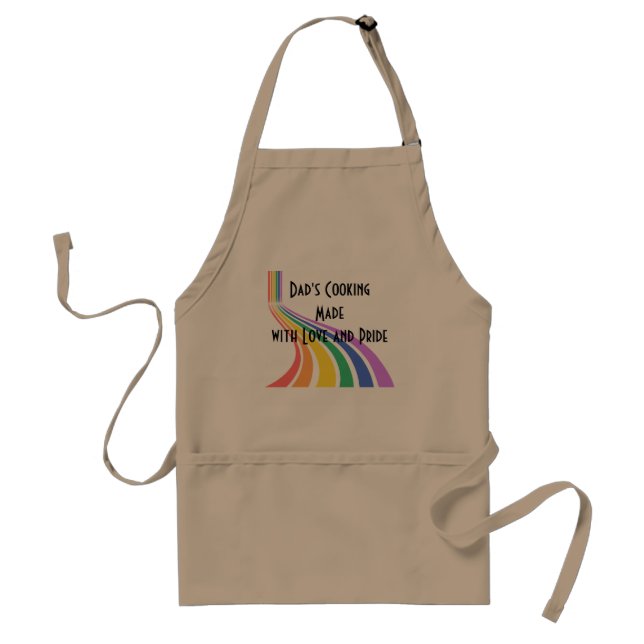 Dad's Cooking Rainbow Pride Standard Apron (Front)