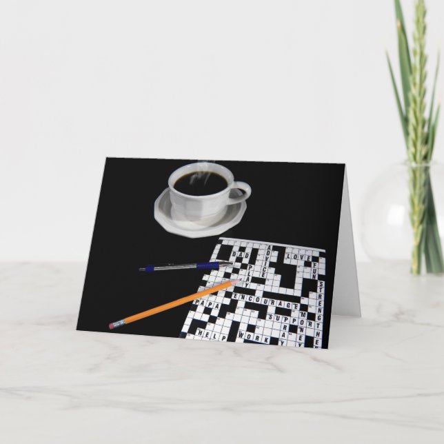 Dad's Crossword Puzzle Card (Front)