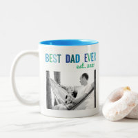 Dads Custom Photo Best Dad Ever with Year Father's