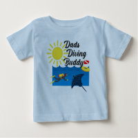 Dads Diving Buddy Design - Baby Fine Jersey T-Shir