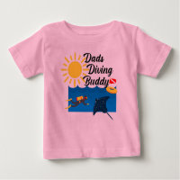 Dads Diving Buddy Design - Baby Fine Jersey T-Shir