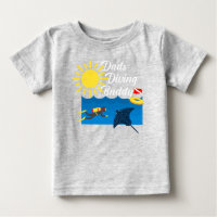 Dads Diving Buddy Design - Baby Fine Jersey T-Shir