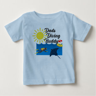 Dads Diving Buddy Design - Baby Fine Jersey T-Shir T-Shirt