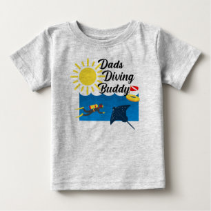 Dads Diving Buddy Design - Baby Fine Jersey T-Shir T-Shirt