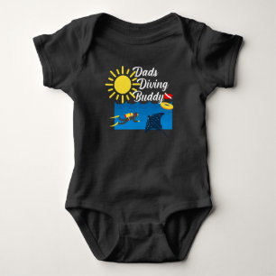 Dads Diving Buddy Design - Baby Jersey Bodysuit