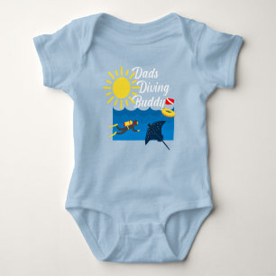 Dads Diving Buddy Design - Baby Jersey Bodysuit