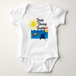 Dads Diving Buddy Design - Baby Jersey Bodysuit