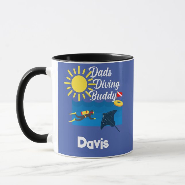 Dads Diving Buddy Design - Combo Mug (Left)