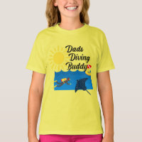 Dads Diving Buddy Design - Girls' Basic T-Shirt