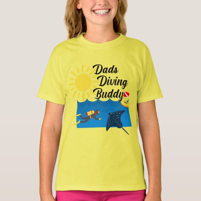 Dads Diving Buddy Design - Girls' Basic T-Shirt (Front)